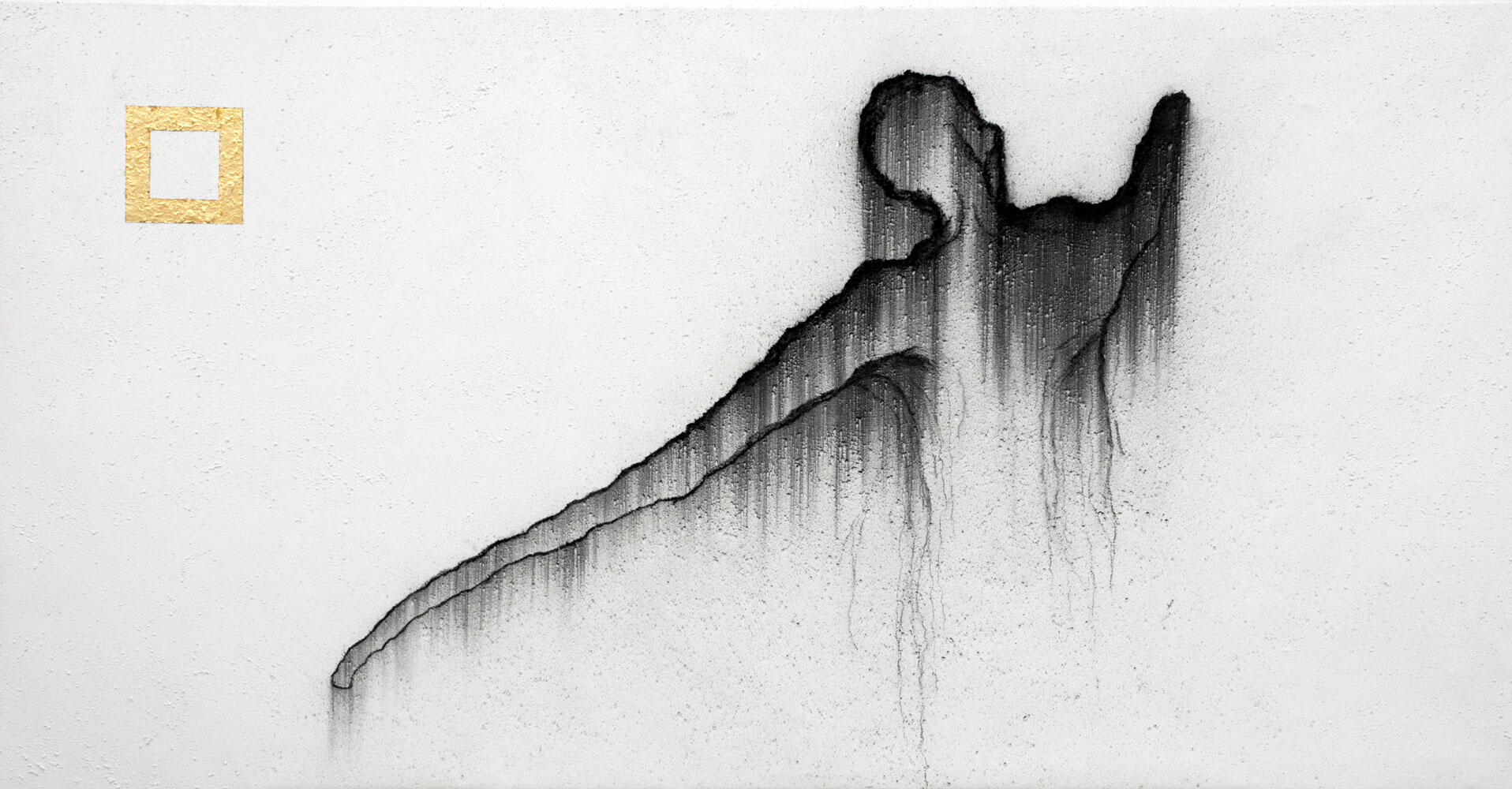 Drawer, 2012. Acryl, wood coal.